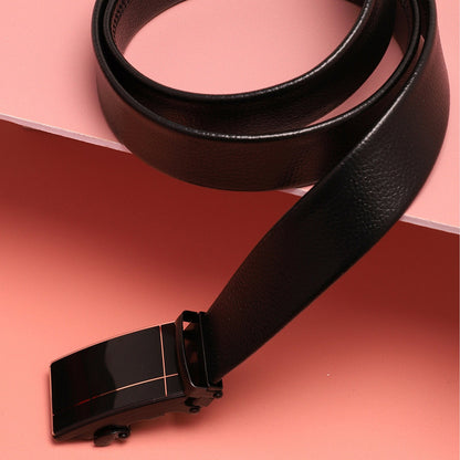 Men Black Solid Waist Belt