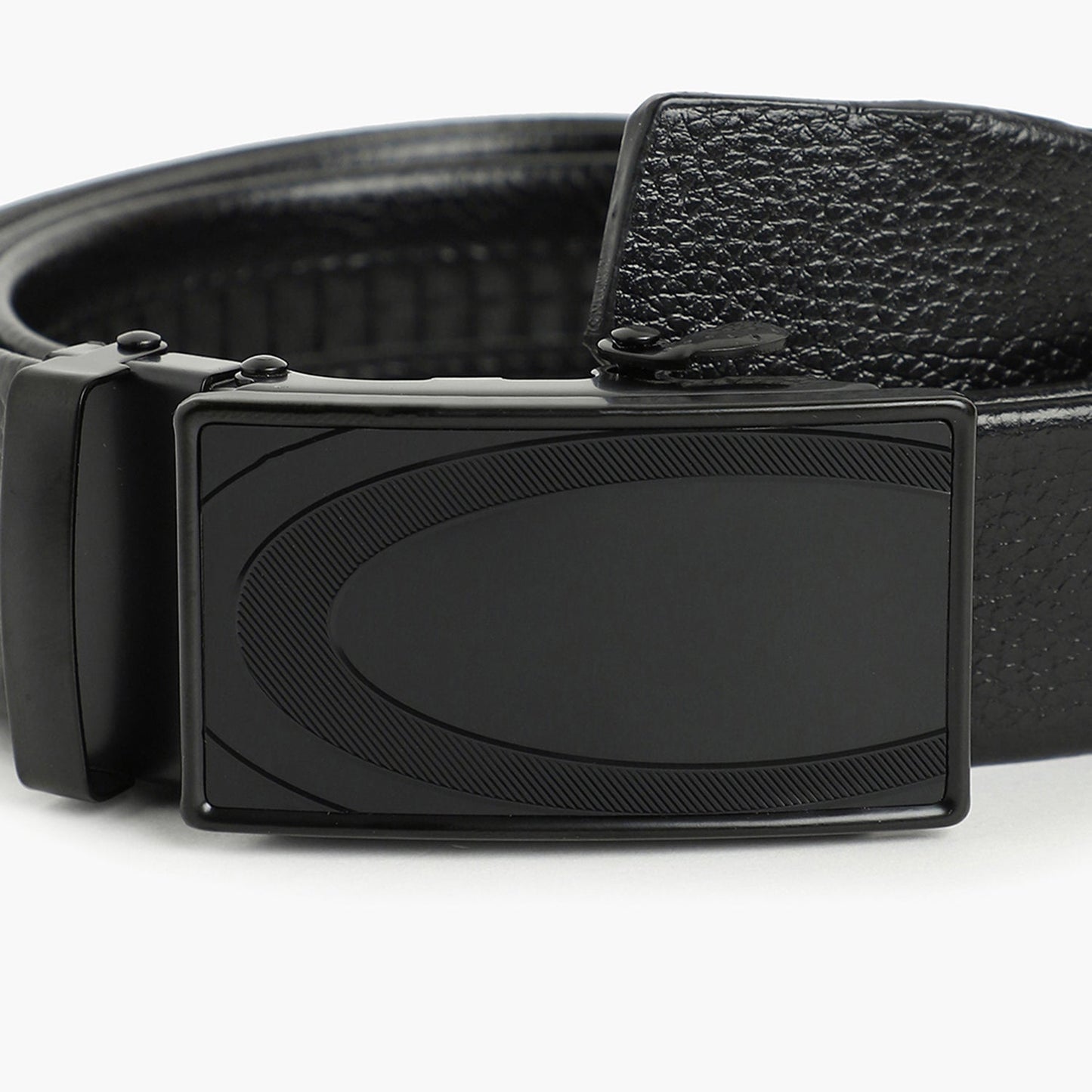 Men Black Solid Waist Belt