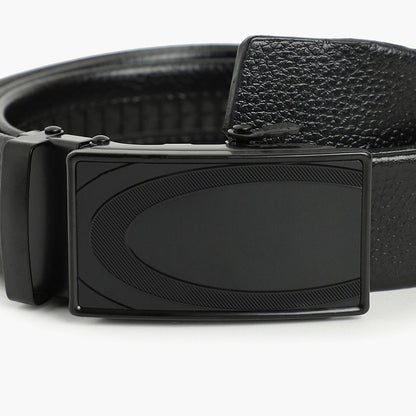 Men Black Solid Waist Belt