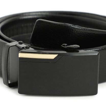Men Black Solid Waist Belt