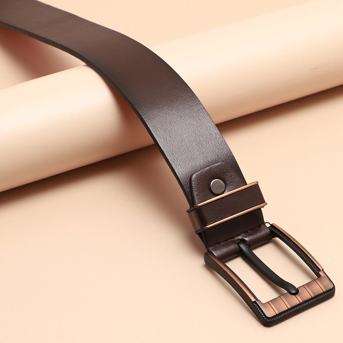 Men Brown Solid Waist Belt