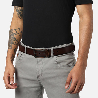 Men Brown Solid Waist Belt