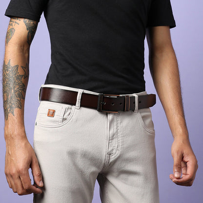 Men Brown Solid Waist Belt