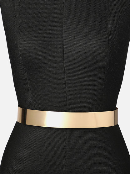 Gold Solid Waist Belt