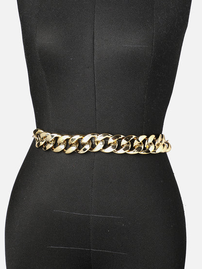 Gold Solid Waist Belt