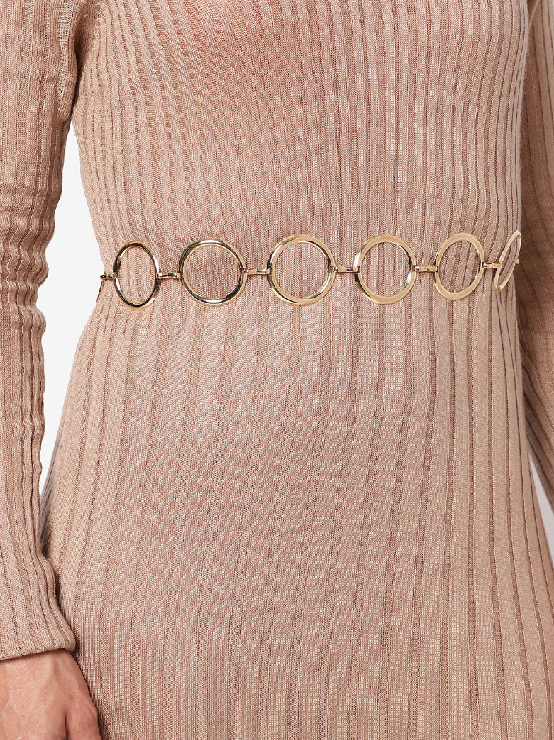 Gold Solid Waist Belt