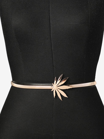 Gold Solid Waist Belt