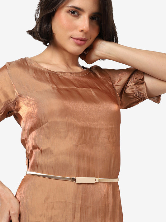 Gold Solid Waist Belt