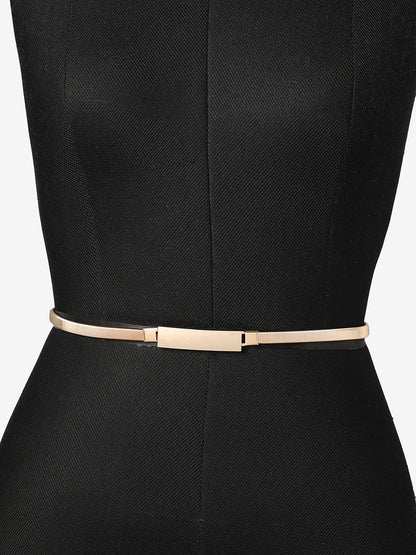 Gold Solid Waist Belt
