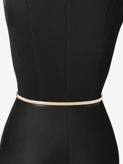 WOMEN GOLD SOLID WAIST BELT