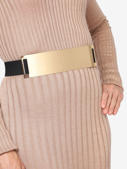 Gold Solid Waist Belt