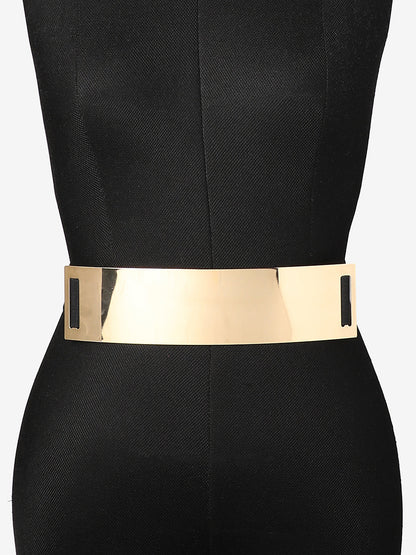 Gold Solid Waist Belt
