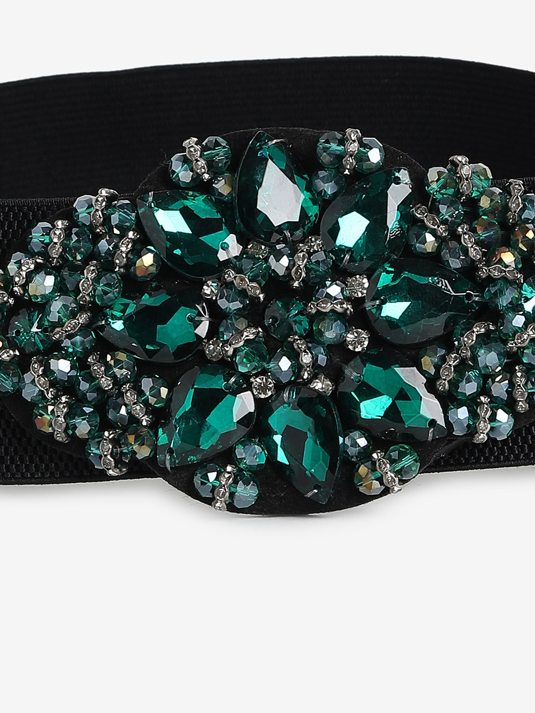 Black Textured Waist Belt