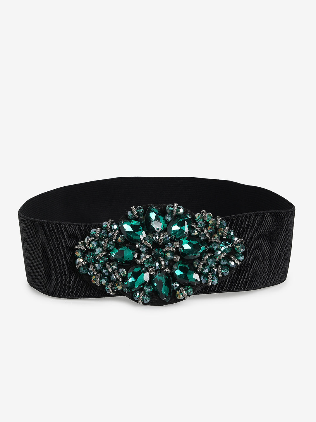 Black Textured Waist Belt