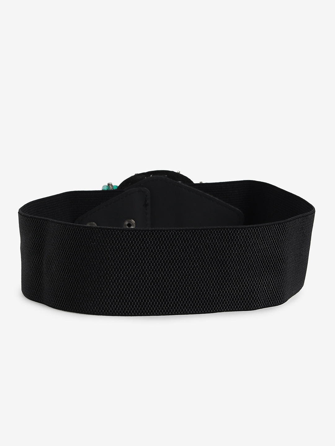 Black Textured Waist Belt