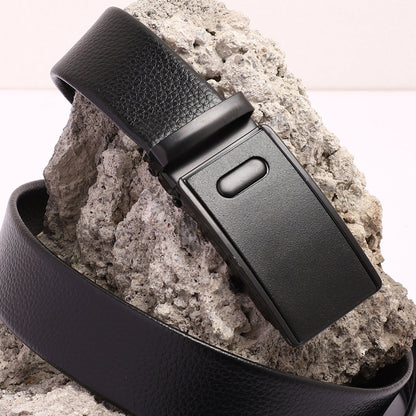 Men Black Solid Waist Belt