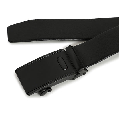 Men Black Solid Waist Belt