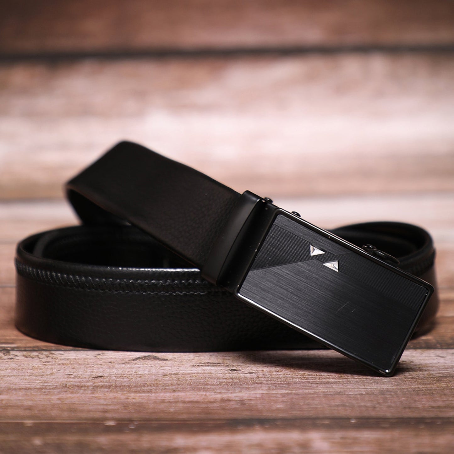 Men Black Solid Waist Belt