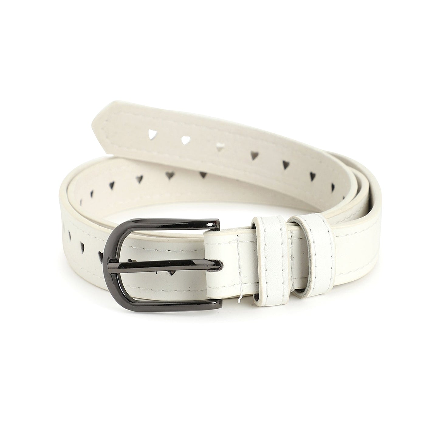 White Solid Waist Belt