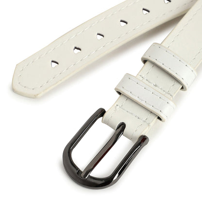 White Solid Waist Belt