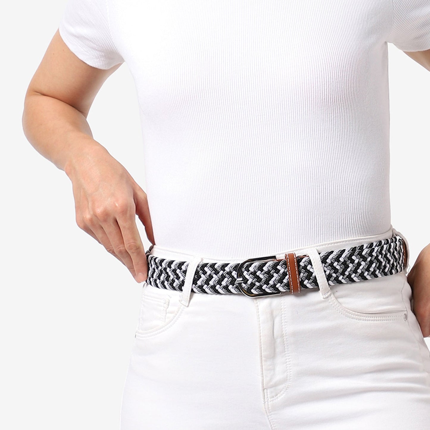Multi-Colour Textured Waist Belt