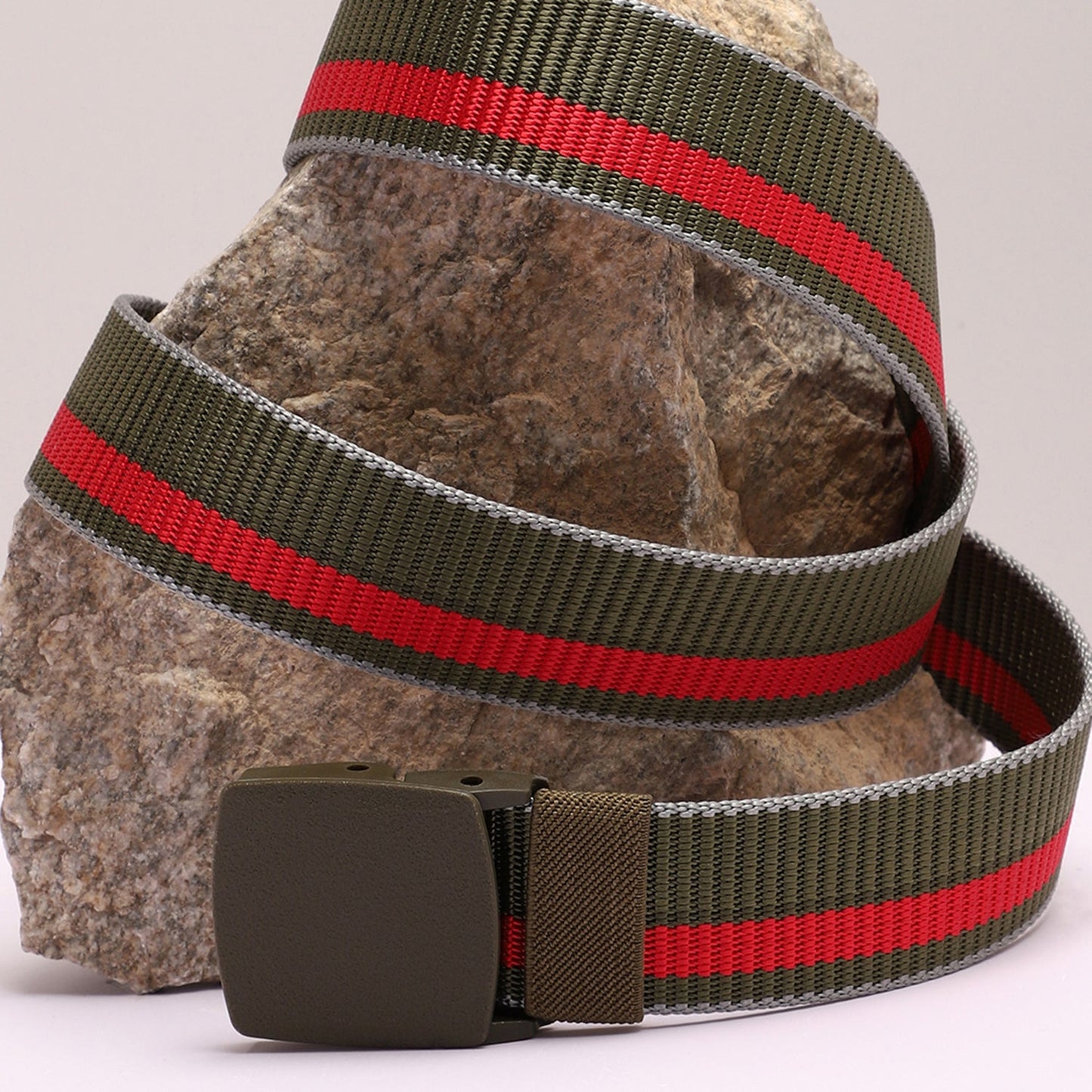 Olive Green Textured Waist Belt
