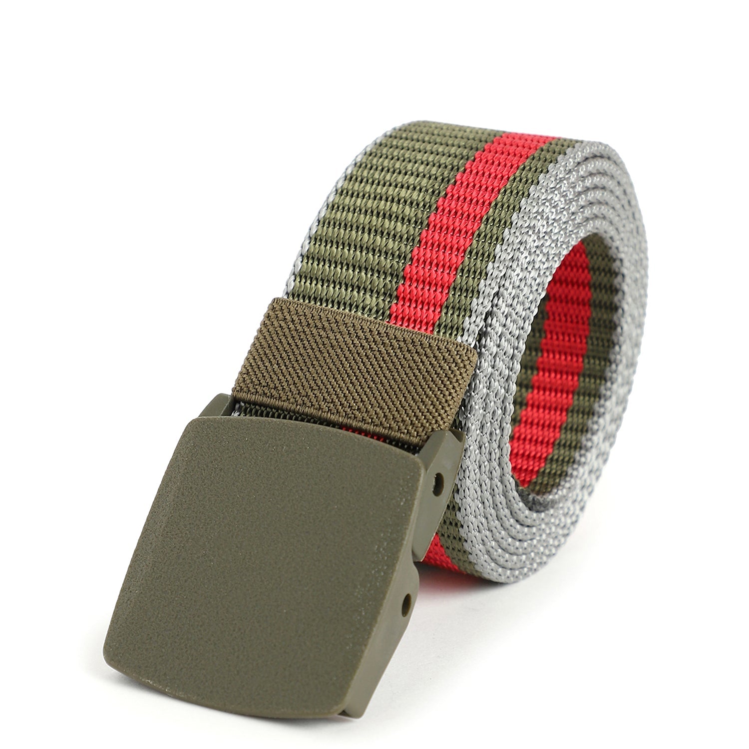 Women Olive Green Textured Waist Belt
