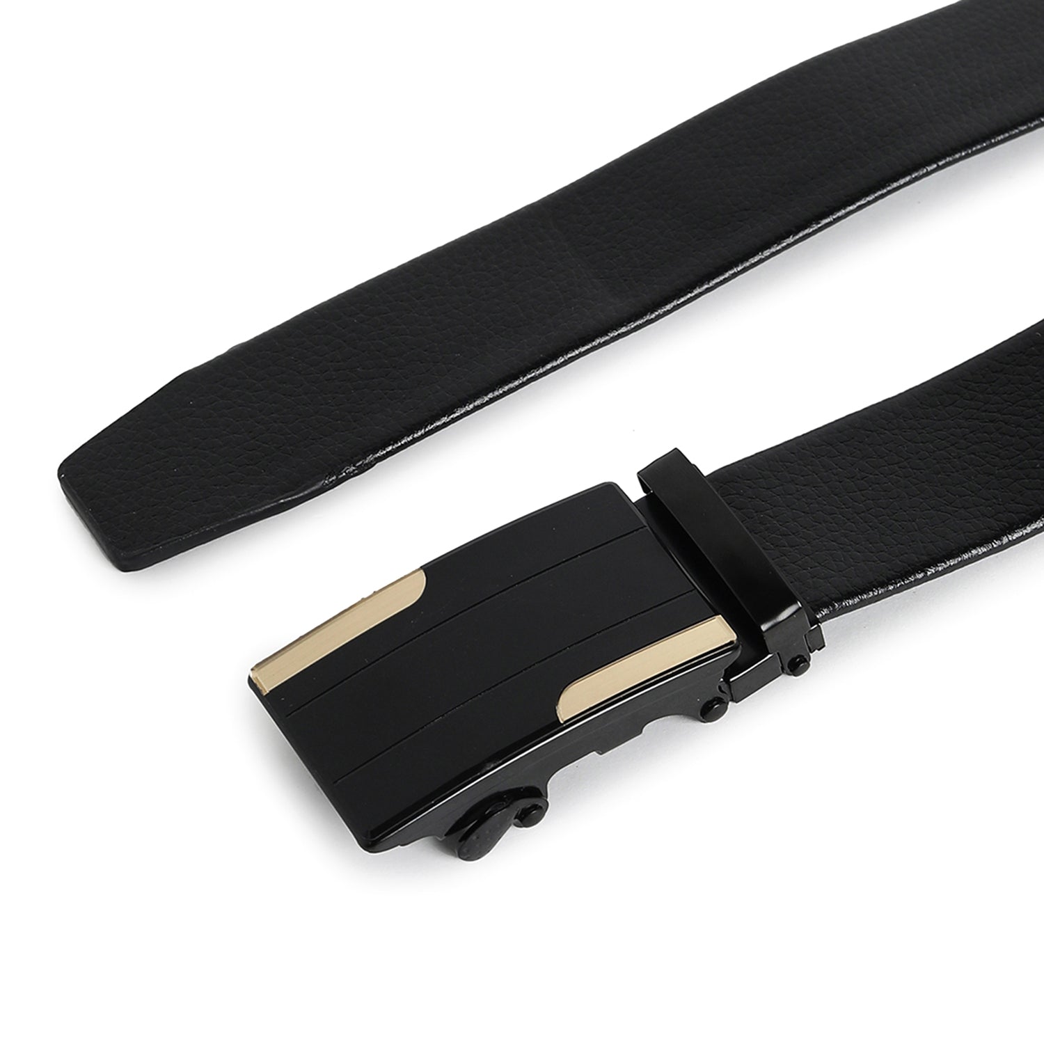 Men Black Solid Waist Belt