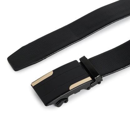 Men Black Solid Waist Belt