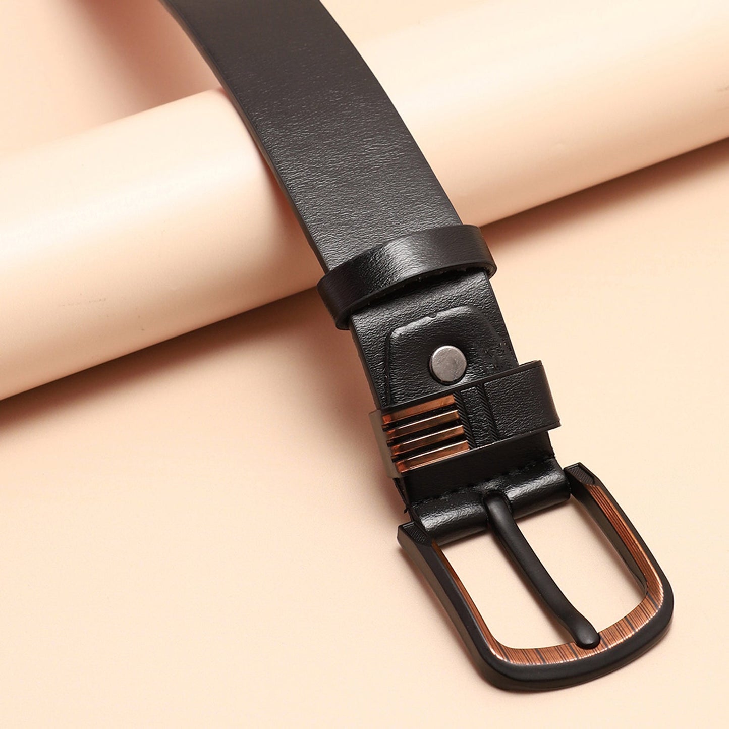 Men Black Waist Belt