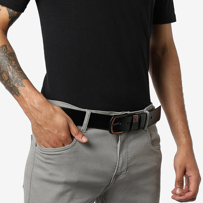 Men Black Waist Belt