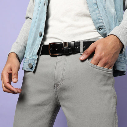 Men Black Waist Belt