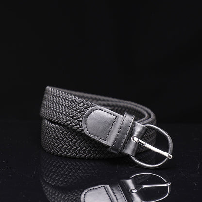 Black Textured Waist Belt