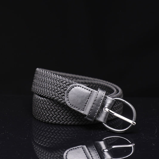 Black Textured Waist Belt