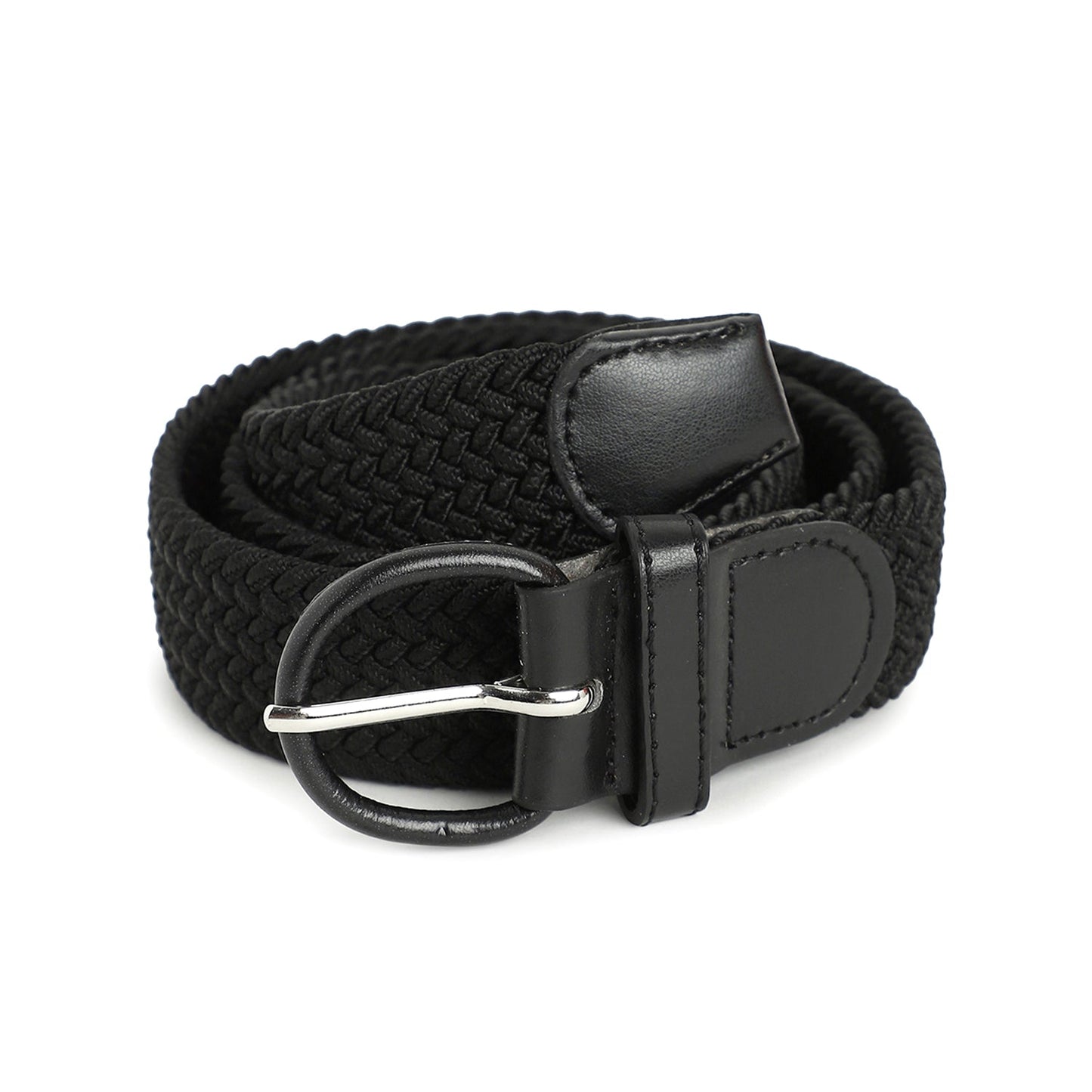 Black Textured Waist Belt