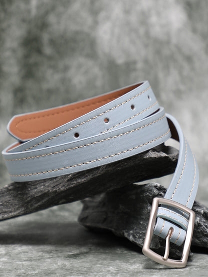 Blue Solid Waist Belt
