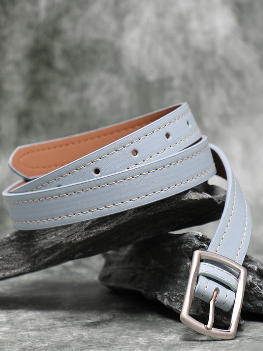 Blue Solid Waist Belt
