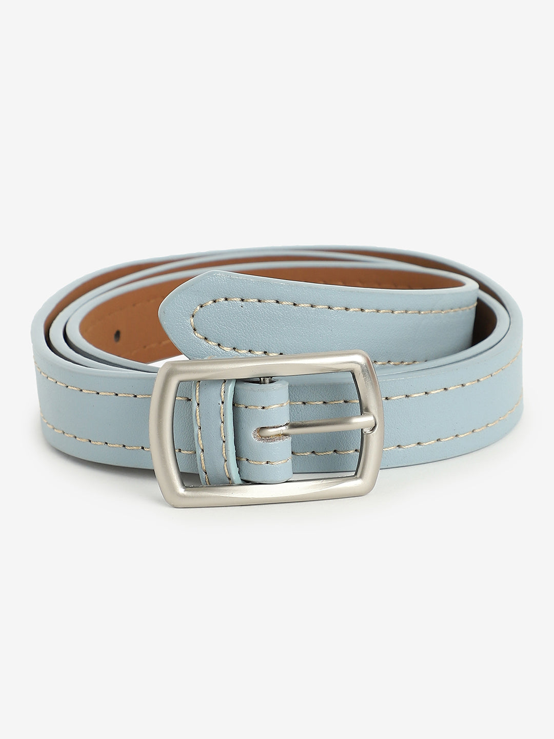 Blue Solid Waist Belt