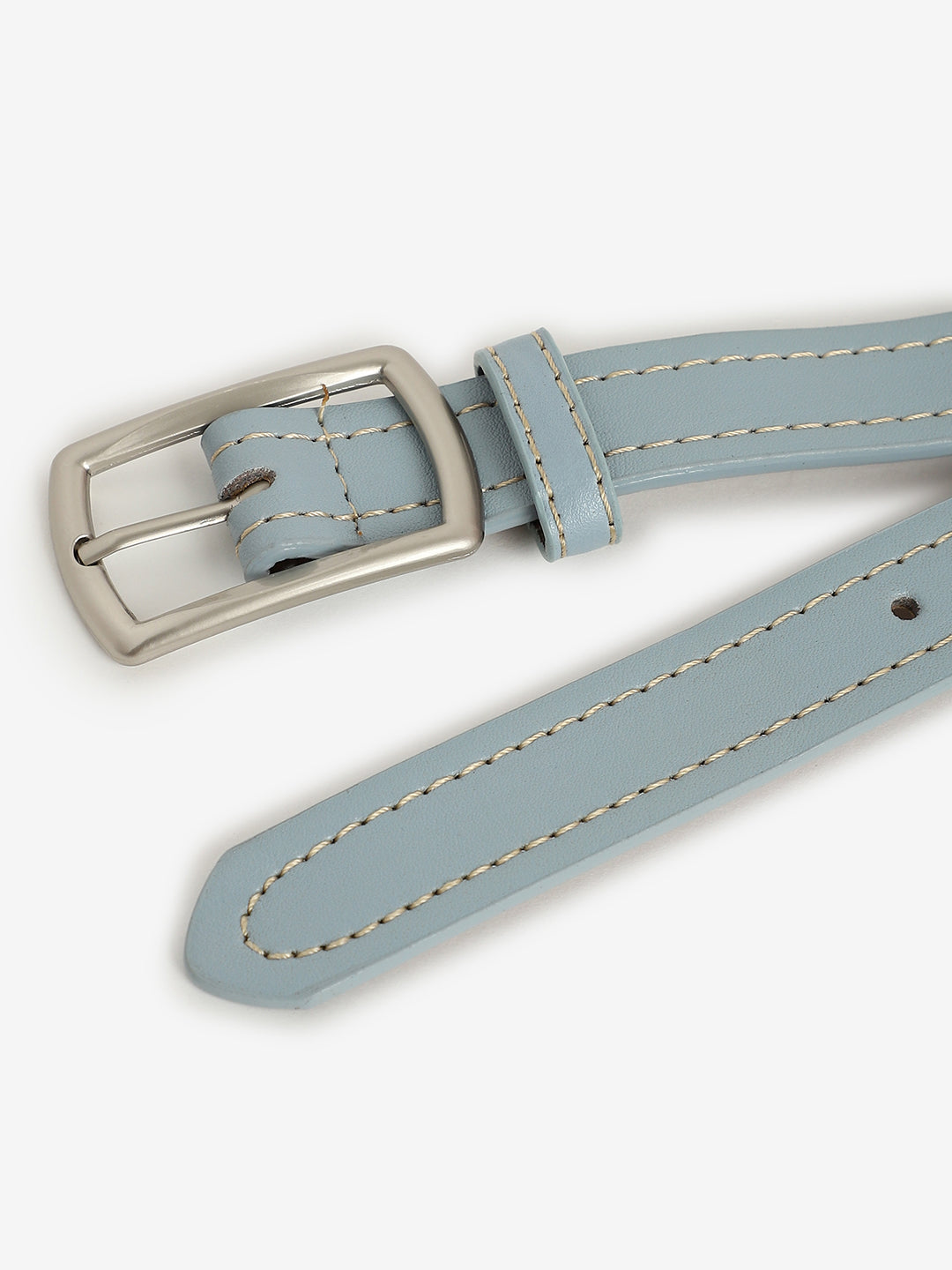 Blue Solid Waist Belt