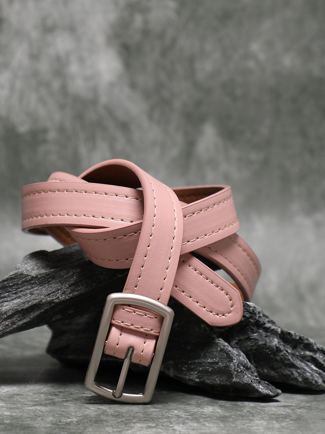 Pink Solid Waist Belt