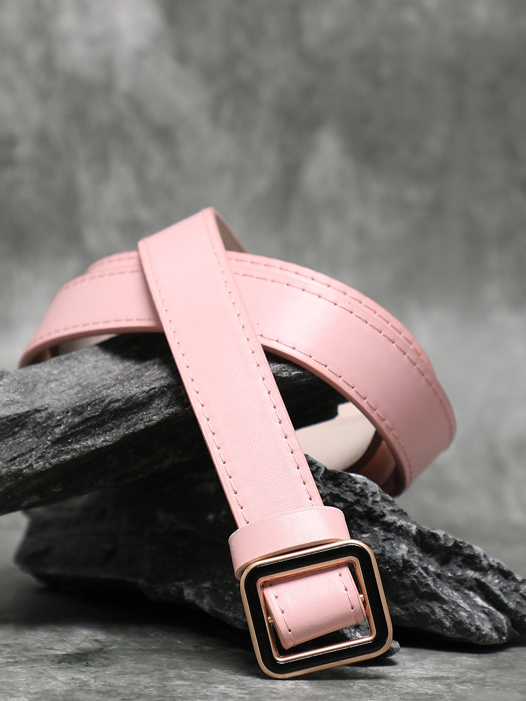 Pink Solid Waist Belt