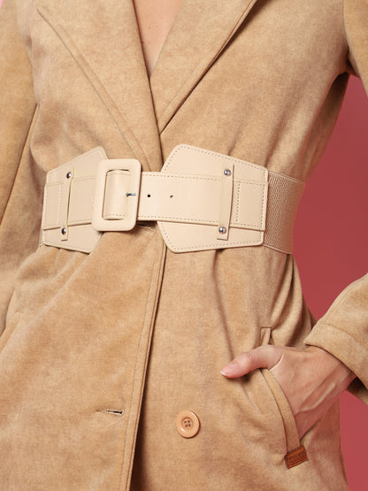 White Solid Waist Belt