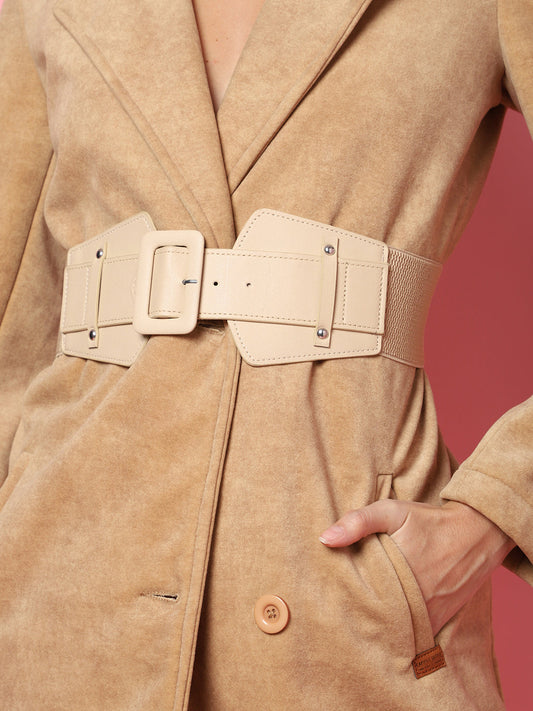 White Solid Waist Belt