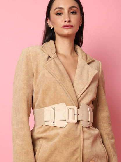 White Solid Waist Belt