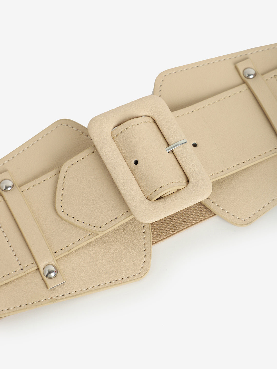 White Solid Waist Belt