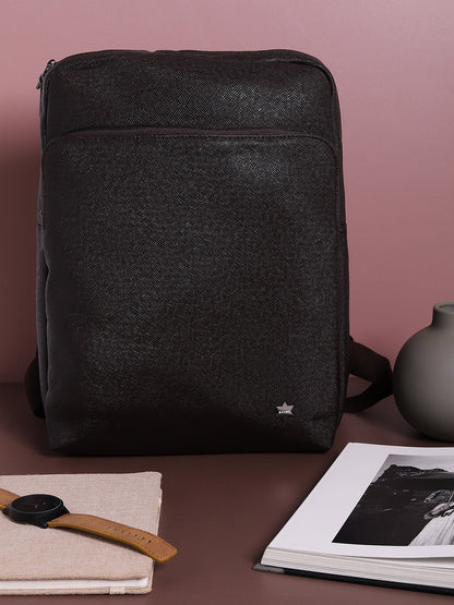 Textured Brown Backpack