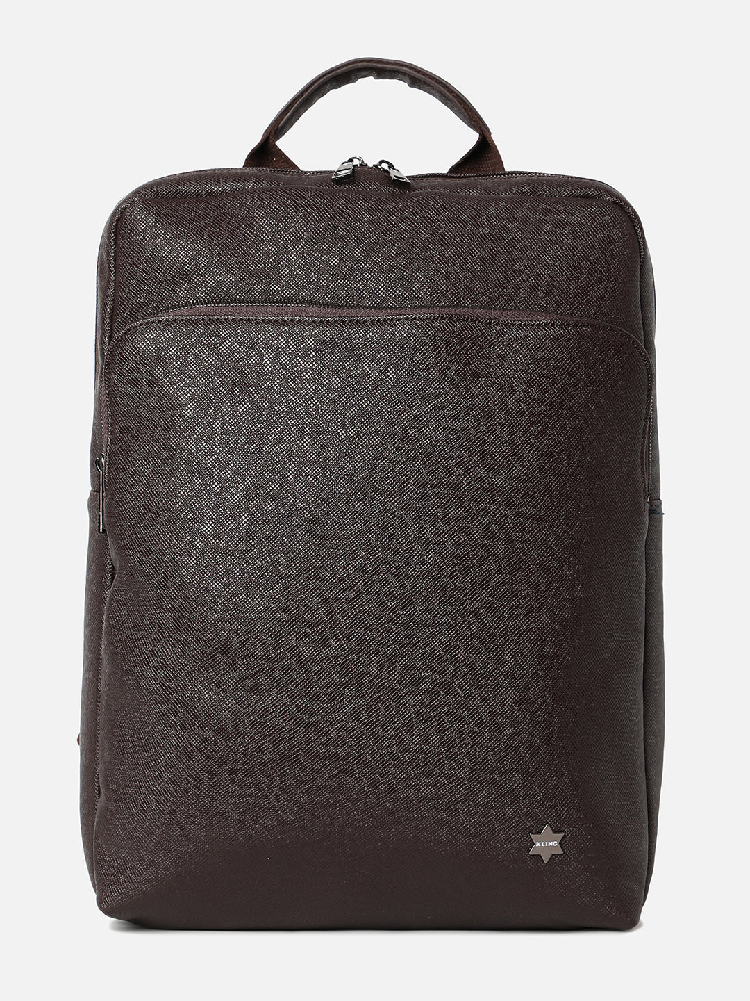 Textured Brown Backpack