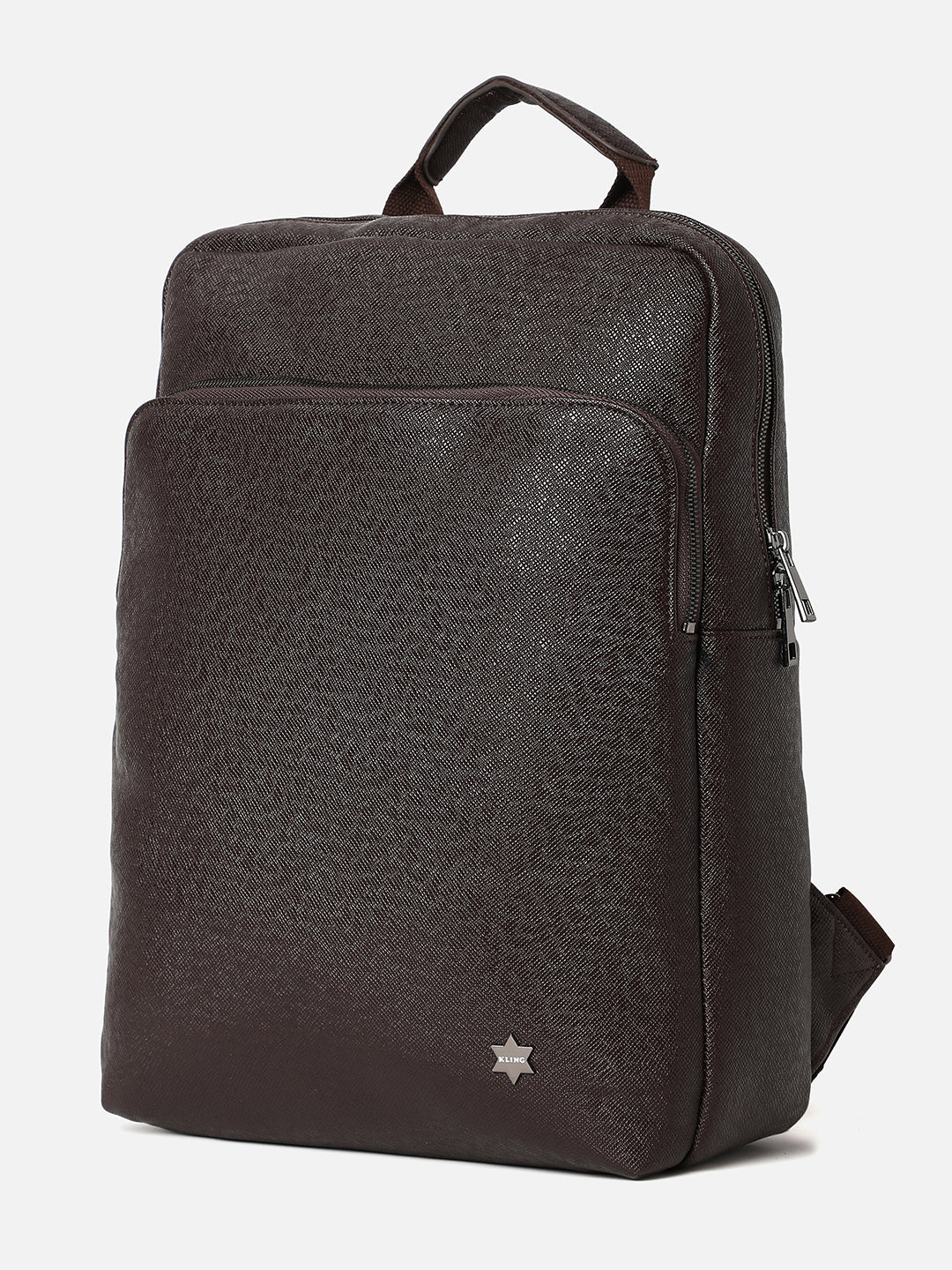 Textured Brown Backpack