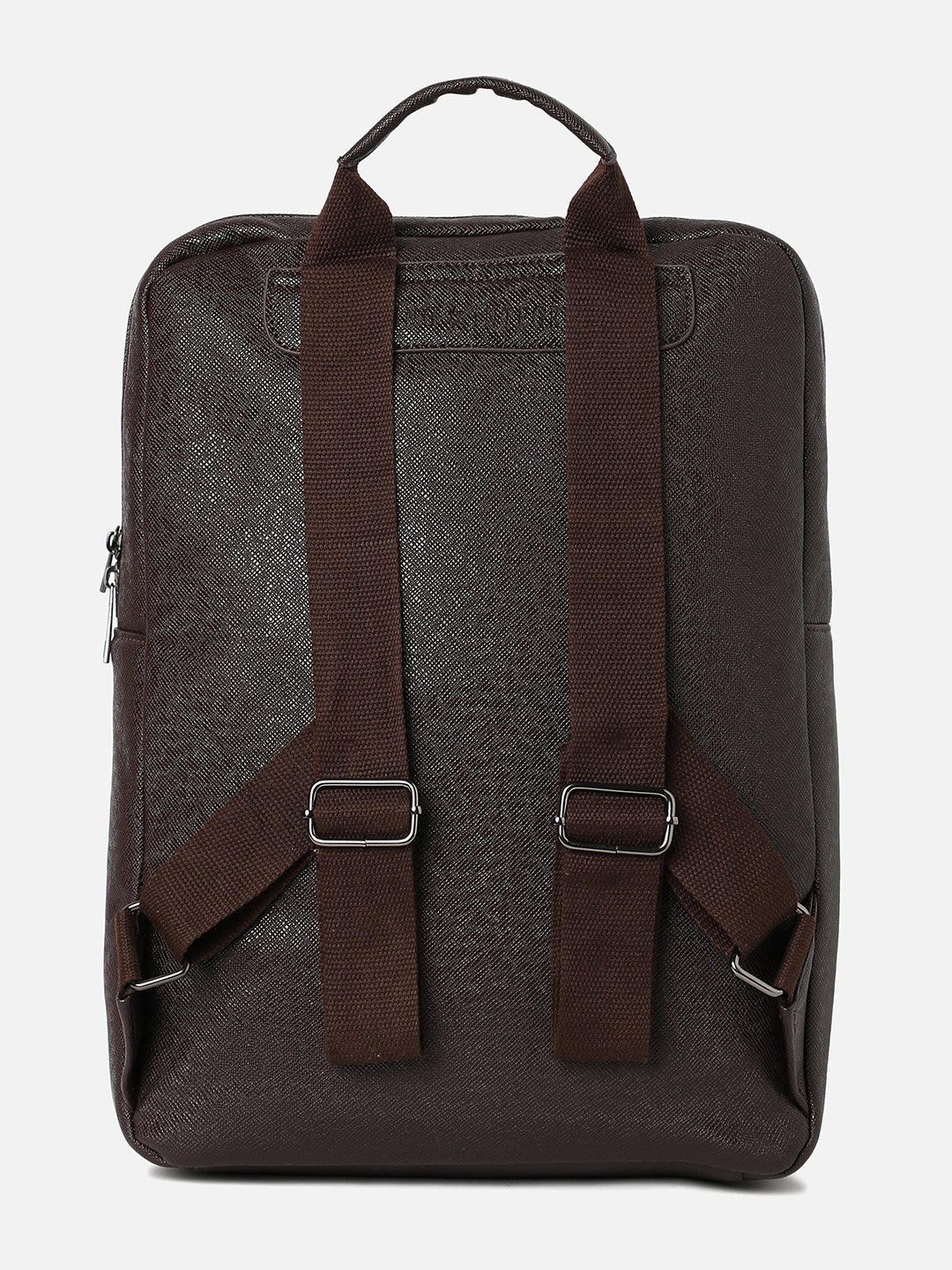Textured Brown Backpack