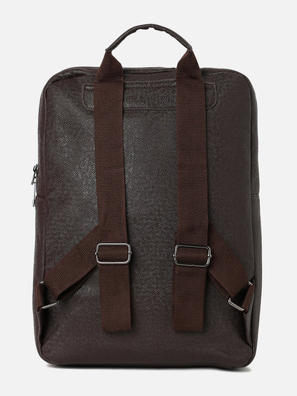 Textured Brown Backpack